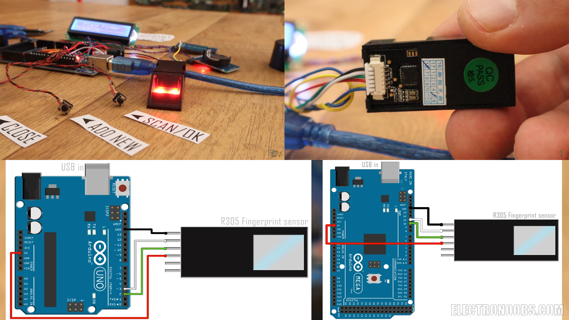 door lock arduino schematic fingerint sensor