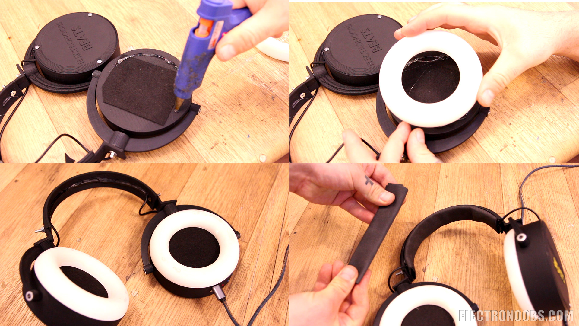 Custom 3D?printed Bluetooth headphones with schematic and parts list, eliminating FM hiss.