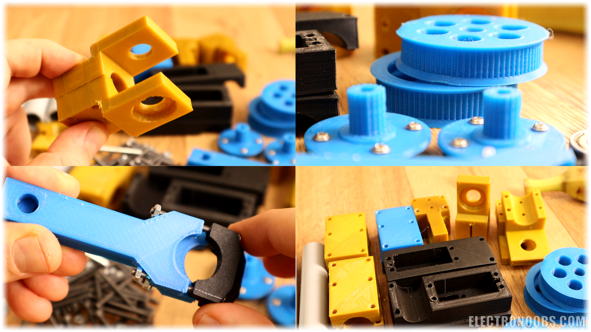 DIY gimbal tutorial step showing schematics, code and 3D files for a Tarot?style servo project.